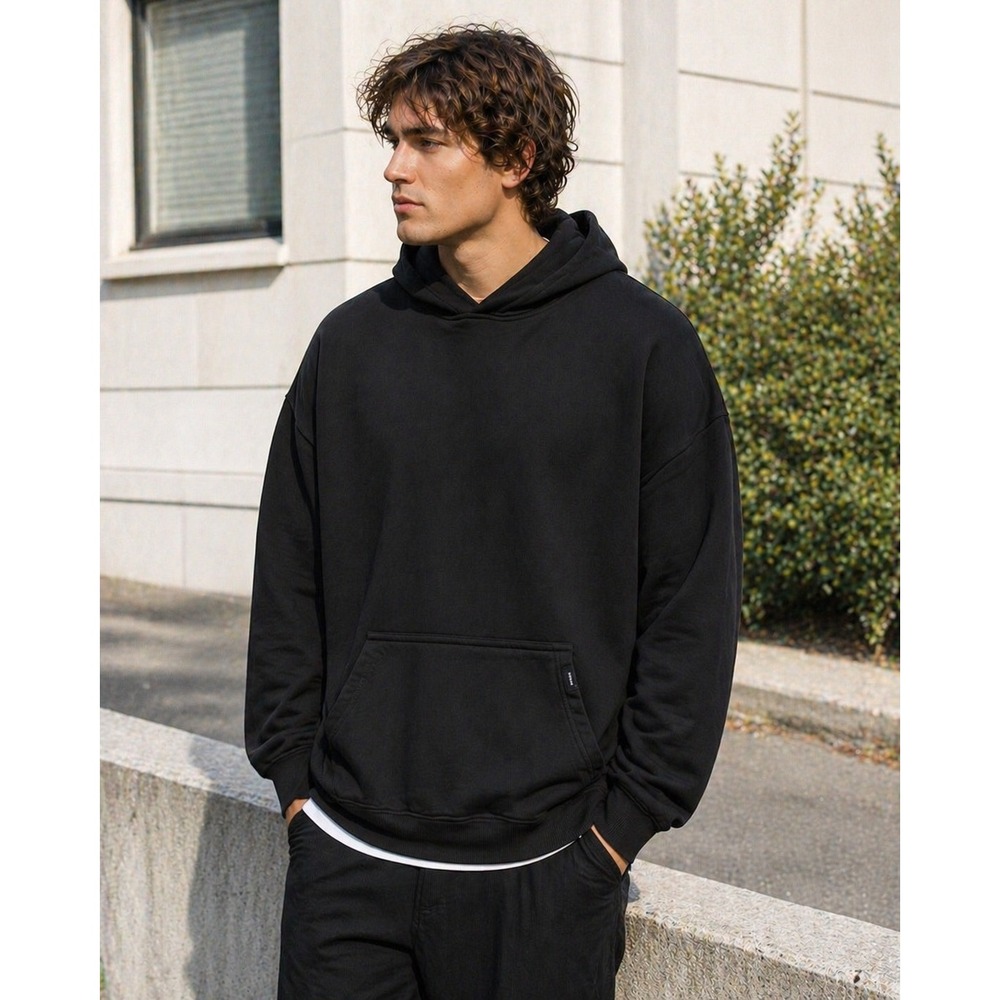 Hours Heavyweight Hoodie Mens Oversized Cotton French Terry